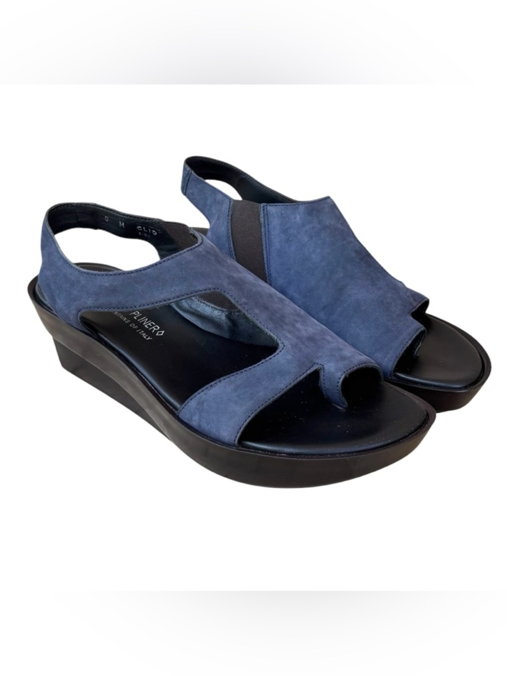 Donald J. Pliner Blue Suede Wedge Sandals
